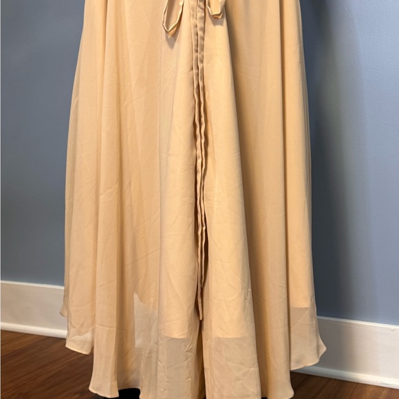 Taupe Sequin High Low Dress with Flutter Cap Sleeves Size 18W - Picture 14 of 14